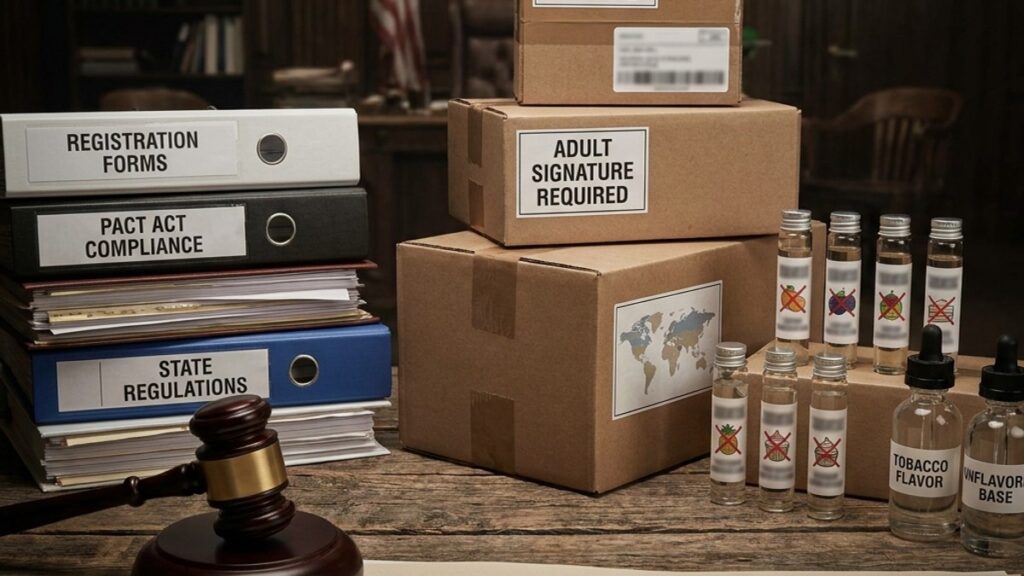 PACT Act Compliance for Stores Selling Vapes and E-Cigarettes: Registration, Shipping Rules, and Flavored-Product Restrictions