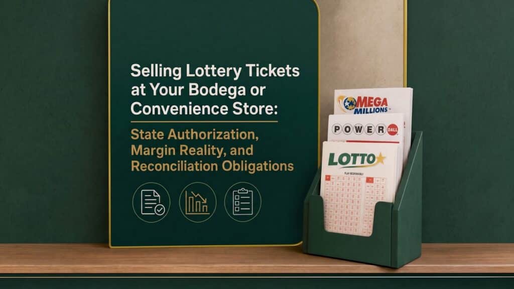 Selling Lottery Tickets at Your Bodega or Convenience Store: State Authorization, Margin Reality, and Reconciliation Obligations