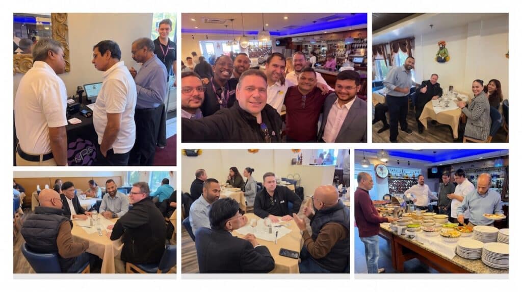Independent retailers networking at the NRS Networking Lunch at Rasoi 2 in Iselin, NJ
