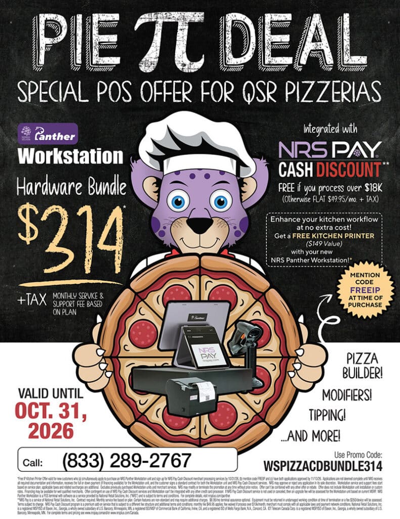 NRS Panther Workstation Hardware Bundle for $314, with cash discount, free kitchen printer, and promo code.